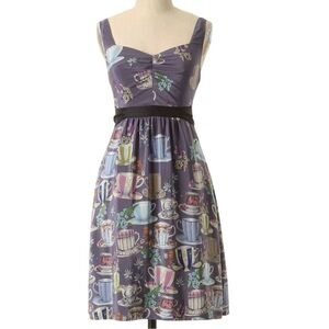 Anthropologie Floreat Sugar and Cream Dress Sz 4